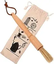 Gatuida Coffee Cleaning Brush Wood Handle Tool for Coffee Grinder Cleaning Comfortable Wood Material for Coffee Utensils and Residue Removal