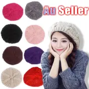 Women Beanie Hat Lady Cap Winter Baggy Knitted Crochet Beret Warm Slouch girl