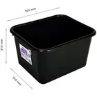 20x 15L Black Plastic Basin Tub Basket Bucket Containers Storage Crates Box AU