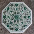 24" Marble Table Top Floral Inlay Home Decor