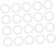 50pcs Plumbing Rings Garden Washer Rings Seal Assortment Rings Sealing Washer Silicone Flat Gaskets Washer Sealing Rings White