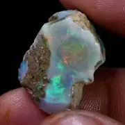 26.70Ct Natural Multi Fire Ethiopian Welo Opal Spicemen Rough Gemston USA DEALER