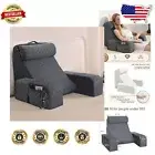 Comfortable Memory Foam Reading Pillow for Best Back Support – 19 in Dark Grey