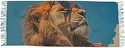 [AIXIWAWA] Women's Pashminas Scarf Sunshine Lion Print, Shawls Wrap Lightwight with Tassel for Evening Dress Dinner Party, Multicolor