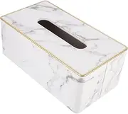 NOLITOY Luxury Marble Tissue Box Business Quality White Storage Box Easy Paper Towel Access