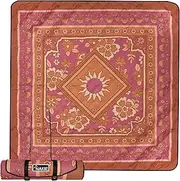 NAKIE Picnic Blanket - Extra Large, Waterproof, Machine Washable, Easy Storage. Perfect for Camping, Picnics & Outdoor, Children by The Beach or Playing with Dog, 2m x 2m cm (Turkish Delight)
