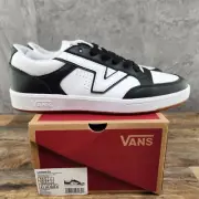 Vans Lowland CC Size 10.5 Mens Two Tone Black White Sneakers