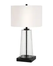 Abraham + Ivy Dax Tapered Seeded Glass Table Lamp