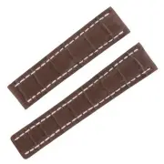 Breitling Brown Strap with White Stitching 22-20mm