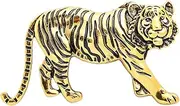[MarveBard] Vintage Tiger Brooch Pin Gold Silver Animal Tiger Brooch Lapel Pins Domineering Cool Brooch Charm Lion Coat Collar Brooch Clothing Hat Bag Suit Party Clothing Jewelry Accessories for Women and Men