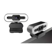 4K Webcam with Light Computer Camera with Built-in Microphone Plug & Play USB Webcam for Calls Conference Zoom Skype