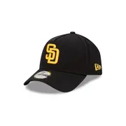 San Diego Padres Black with Official Team Colours Logo 9FORTY A-Frame Snapback
