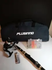 PLUSINNO Fishing Rod and Reel Combos Carbon Fiber Telescopic Fishing Pole with