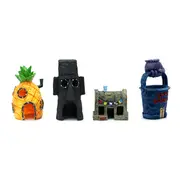 Catzon 4Pcs Aquarium Fish Tank Decoration Pineapple House Spongebob House Crab Restaurant Krusty Krab Ornaments