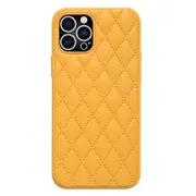 Back Case for iPhone 13 Pro 6.1 inch,Bump Proof Rhombus Texture PU Leather+TPU Phone Cover Shell