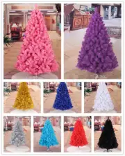 US stock 5ft 6ft 7ft Christmas Tree Undecorated Pink Purple Blue Gold Silver