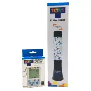 BRAND NEW Tetris Official Keyring Handheld Mini Arcade & 13.1" Flow Light Bundle