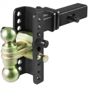 VEVOR Adjustable Trailer Hitch, 152.4 mm Drop & 114.3 mm Rise Hitch Ball Mount with 50.8 mm Receiver, Solid Tube, 6350 kg GTW, 50.8 mm and 58.7 mm 45#