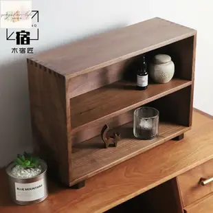 黑胡桃木展示櫃 實木桌面餐邊收納櫃 木質家用茶具收藏品櫃