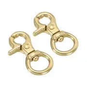 Lobster Clasp Keychains, 2pcs 2/1" Round Clasps Swivel Trigger Snap Hook