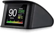 HUD Display, 2.2 Inch Digital OBDII ometer Car Head Up Display with Displays, Distance, and More Black One Size
