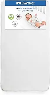 DaVinci Complete Slumber MINI Crib Mattress, Firm support, Lightweight, Waterproof, Greenguard Gold Certified