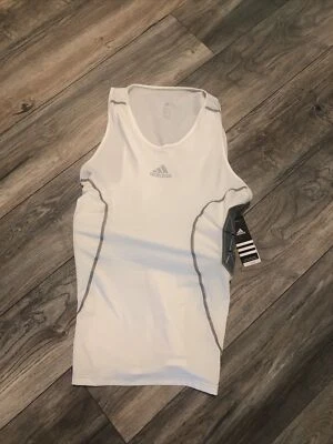 New Adidas Techfit Ironskin Mens 3 Pad Football White Tank size 2xl 80$$