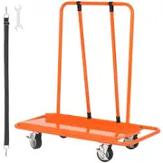 VEVOR Drywall Cart, 3000 LBS Panel Dolly Cart with 45.28" x 21.8" Deck and 5" Swivel Wheels, Heavy-Duty Drywall Sheet Cart, Handling Wall Panel, Sheet