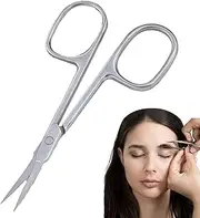 Cuticle Scissors | Cuticle Scissors Extra Fine for Manicure and Pedicure - Stainless Steel Curved Eyebrow Scissors for Beard/Nose Hair/Mustache/Eyelash Grooming Tool