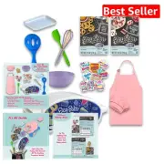 Complete Proud Pink Kids Baking Oven Set - 8+ Years, Apron & Mixes Included