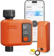 XinFuture Smart WLAN Irrigation Computer, 1 Output with 300 Metres RF, WiFi Super Cover, Garden Irrigation System with Rain Delay, App & Voice Control, Water Timer Automatic
