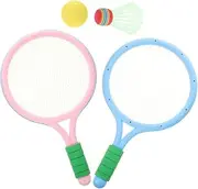 HANABASS 1Set Badminton Racket Set Portable Outdoor Sports for Boys Rackets Shuttlecocks Lightweight Durable for Fun Training Activities