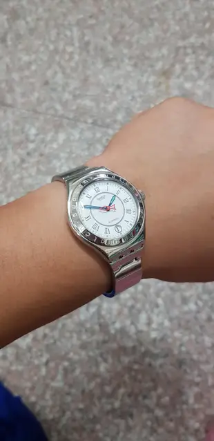 ＜大錶徑＞Swatch 機械錶 38mm 帥氣 SWISS ETA 瑞士錶 不銹鋼 手圍18cm A4