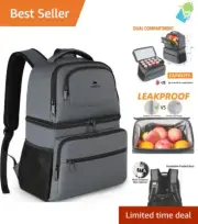 Insulated 26-Can Cooler Backpack - Versatile Lunch Pack for Outdoor Adventures