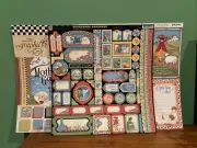 Graphic 45 Mother Goose 12 X 12 Paper Pad + Extra Sheets + 3 Sheets Stickers!