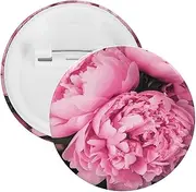 [RTSEBVN] Badge Button Pin Personalized Pink Peony Brooch Decor Cute Badge Pins for Backpacks Gifts Clothes