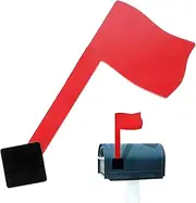 Mailbox Flag Replacement, Replacement Mailbox Flag Stick Mailbox Flag, Non-Rust External Red Mailbox Flag Repair Kit Stick On Mailbox Flag For All Surfaces Of The Stick
