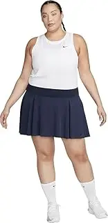 [Nike] Club Skirt Women's Short Tennis Skirt (Plus Size), Obsidian/Obsidian,