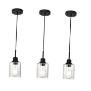 Modern Farmhouse Mini Chandeliers 3 Pack Black Pendant Lights Kitchen Island