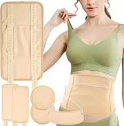 6 PCS Oil Pack Wrap, Neck Waist Oil Pack Set with Chest Pads, Washable Reusable Knee Oil Wrap, Soft Organic Cotton Flannel for Oil Packs, Ice/Heat Pack (Style 1)