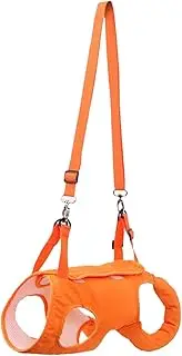 Dog Harness, Dog Sling Carrier, Adjustable Pet Lift Vest Flexible Breathable Mesh Support Strap, Walking Aid for Disabled Elderly Outdoor Mobility Training Use, Orange, 1 Piece