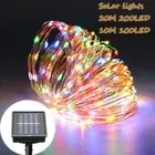 LED Solar String Lights Copper Wire 20M/10M RGB Waterproof Outdoor Xmas Party