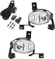 SILILAN Fog Light for CRV 2007-2009 2010-2011 Front Bumper Driving Fog Light with H11 55W Bulbs & Wire Switch Fog Light Assembly(for 2010-2011)