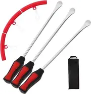 BUGUUYO 1 Set Bike Tire Changing Tool Kit Tire Spoon Lever with Rim Protectors Valve Cores Easy to Use for All Vehicle