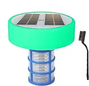 Solar Powered Pool Ionizer - Solar Powered Water Cleaner Pool Ionizer,Water Purifier with Multi-Color LED Lights for Freshwater Saltwater, Cleaning Supplies