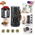 Stainless Steel Zulay Milk Frother – Hot & Cold Foam Maker with Safety Features