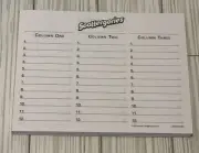 Scattergories Board Game Replacement Score Pad Hasbro 2013 DOUBLE-SIDED