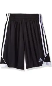 NWT Adidas Boys Mesh Athletic Shorts AH5266 Climalite Black White Kids Size 4