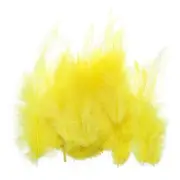 100 Pcs 3-5" Rooster Feathers Bulk Natural Feather for Crafts Yellow