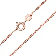 [Bling Jewelry] Thin 1.5MM Singapore Twist Rope Chain Necklace For Women Rose Gold Plated .925 Sterling Silver Made Italy 14 16 18 20 24 Inch